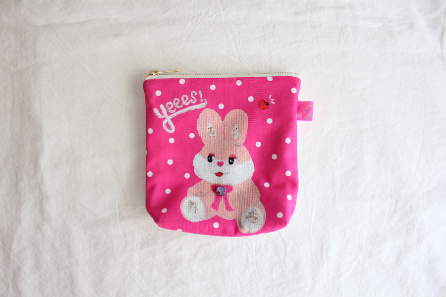 Sophie et Chocolat☆Square POUCH/Yeees! Bunny