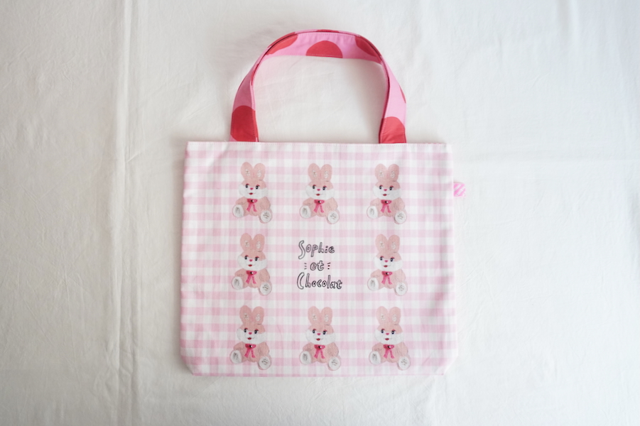 Sophie et Chocolat☆Tote Bag-M/Yeees! Bunny- Pink