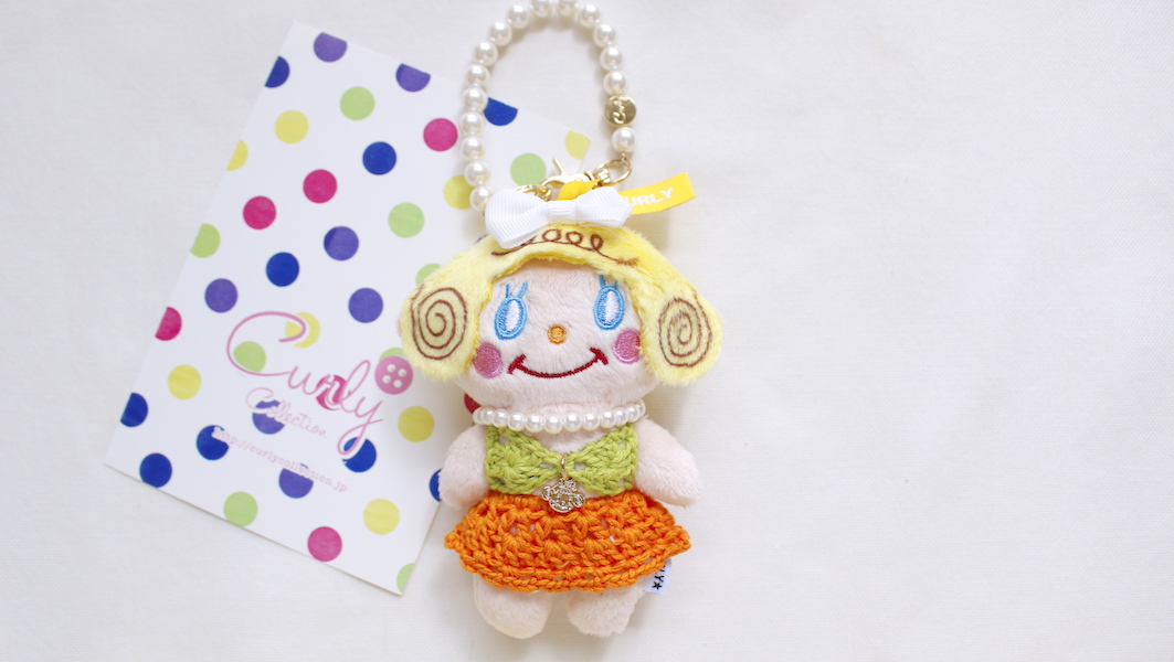 いちごちゃんぬいぐるみチャーム☆水着(スカート:オレンジ)