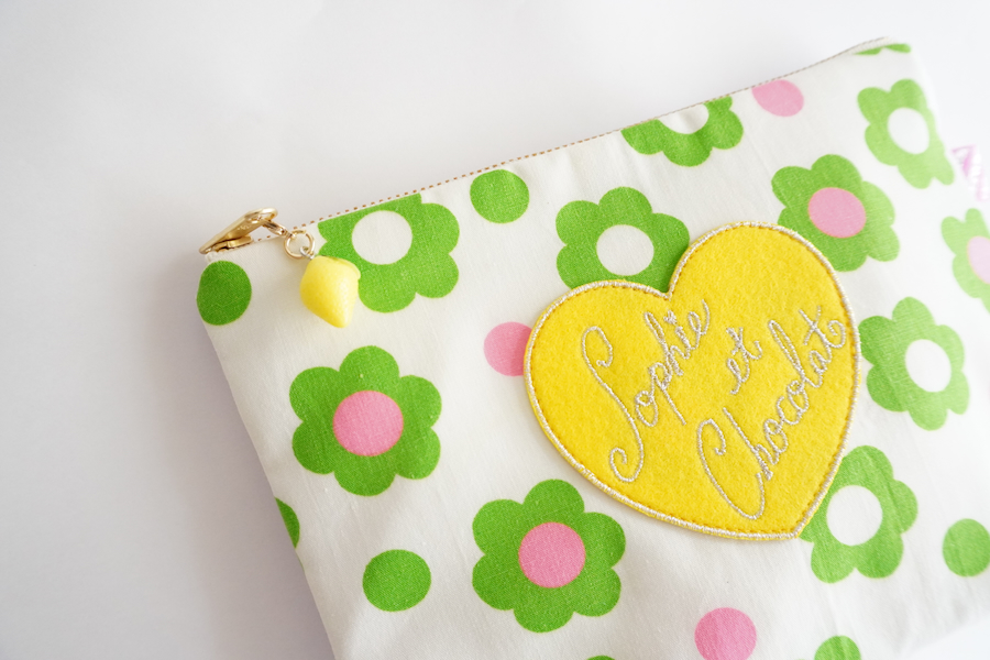 Sophie et Chocolat☆ Pouch/Vintage レトロフラワー&Lemon カーリーコレクション Curly  Collection