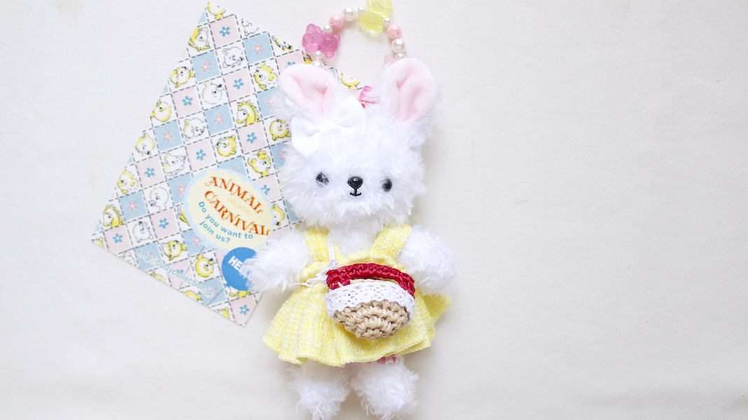 nounours et lapins☆ぬいぐるみチャーム☆blanche(ブランシュ) x イエローワンピース