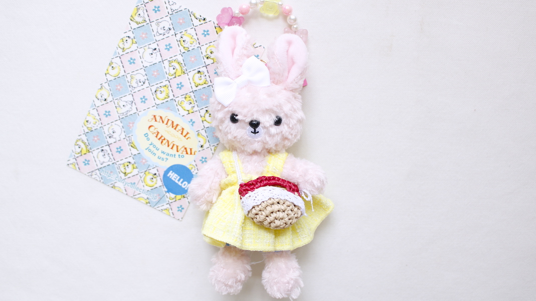 nounours et lapins☆ぬいぐるみチャーム☆rose(ローズ) x イエローワンピース