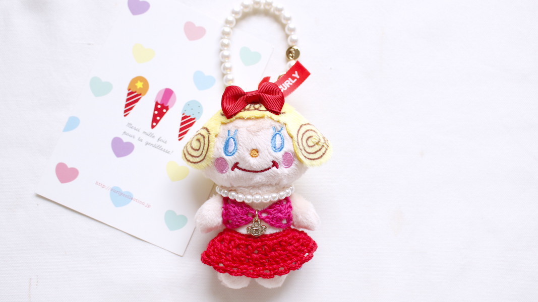 いちごちゃんぬいぐるみチャーム☆水着(スカート:レッド)