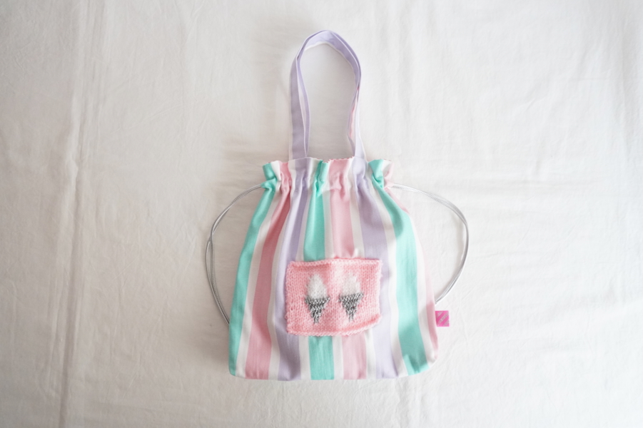 Sophie et Chocolat☆巾着BAG/アイス