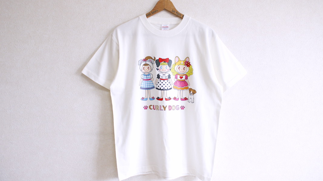 オリジナルTシャツ☆ドッグガールズ(ミミ・いちご・ジンジャー)/ Mサイズ