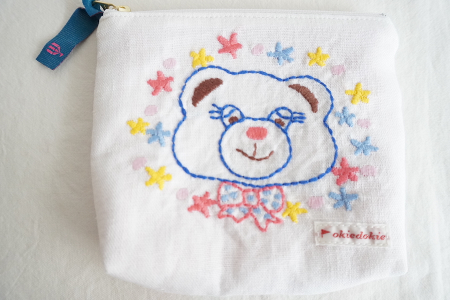 小川智大 刺繍ポーチ OKIEDOKIE☆刺繍ポーチ/ベア-Boy - カーリーコレクション Curly