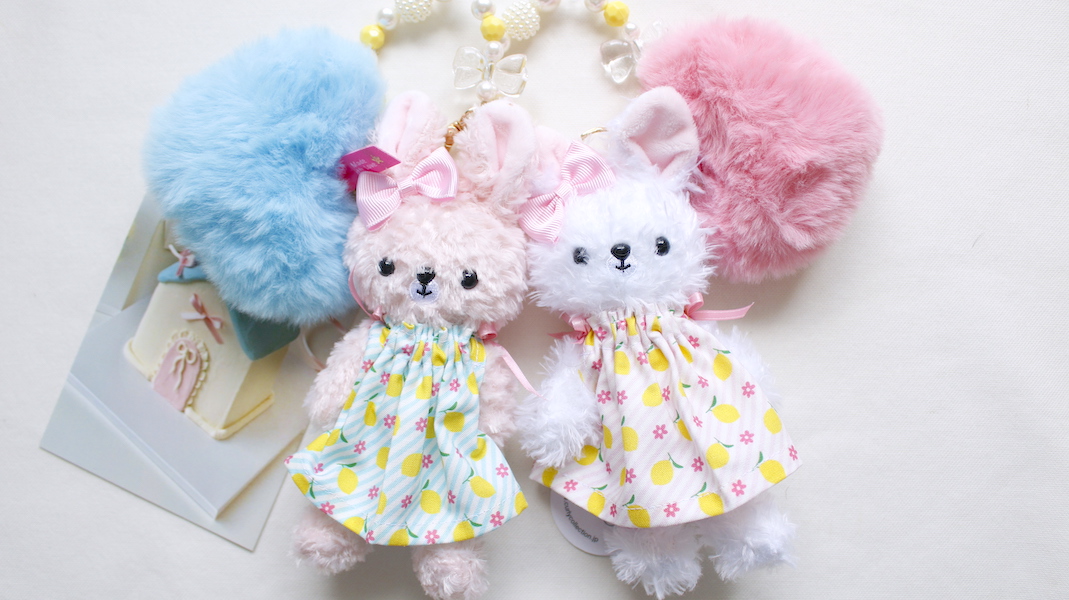 美品　レア　カーリーコレクション　マスコットチャーム　象　PONI ぬいぐるみ いちごちゃんぬいぐるみチャーム☆水着(スカート:ピンク
