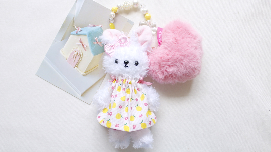 nounours et lapins☆ぬいぐるみチャーム☆blanche(ブランシュ) x レモンワンピース