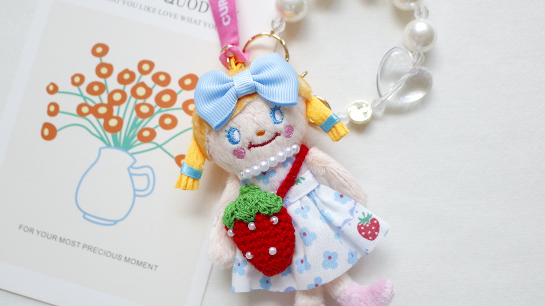 マスコットチャーム☆ピピ x いちごポシェット - カーリー