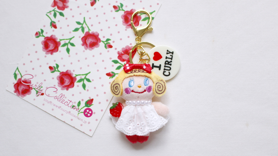 カーリーコレクションマスコットチャーム　いちごちゃん ミニマスコットチャーム☆miniいちごちゃん x いちご - カーリー