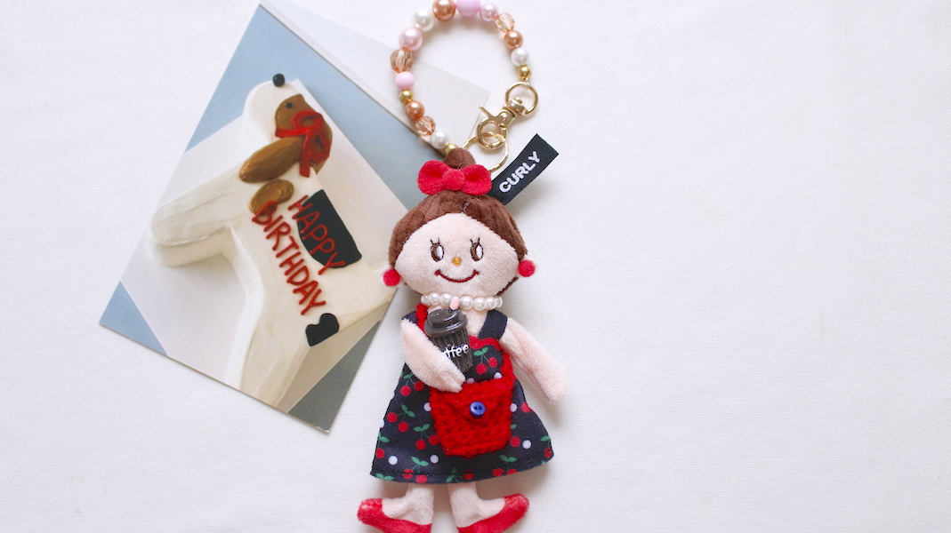 2点セットカーリーコレクション　マスコットチャーム　ピピちゃん I LOVE PIPI♡ピピが好き！ - カーリーコレクション