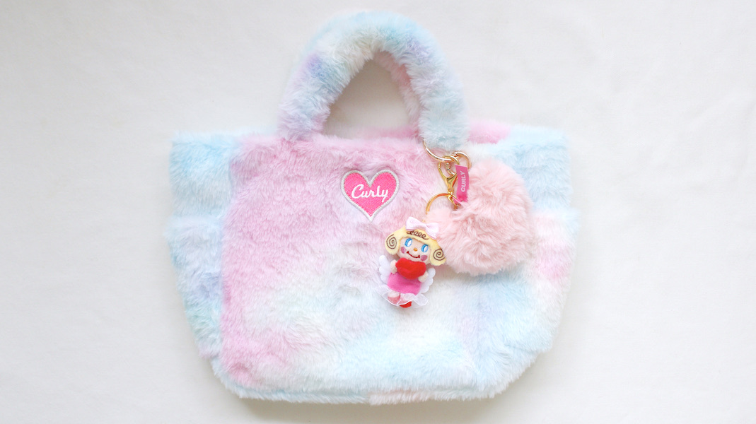 チャーム付きもこもこパステルボアバッグ☆エンジェルいちごちゃん(ピンク)