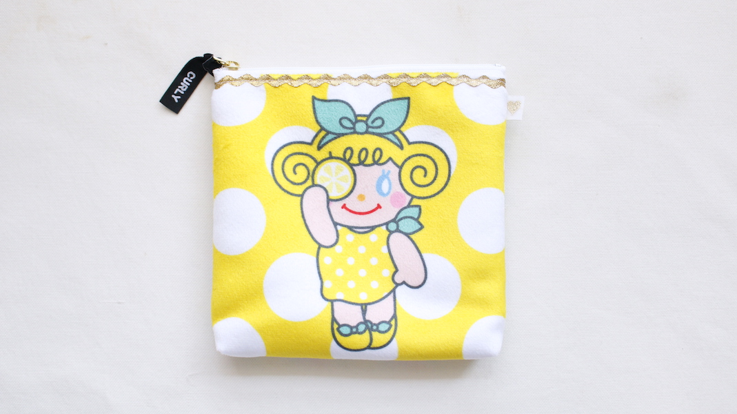 Lemon Cake☆スクエアプリントポーチ☆レモンいちごちゃん