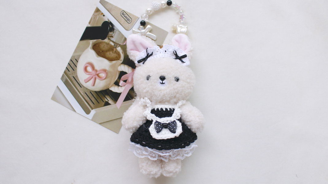 nounours et lapins☆ぬいぐるみチャーム☆blanche x メイド
