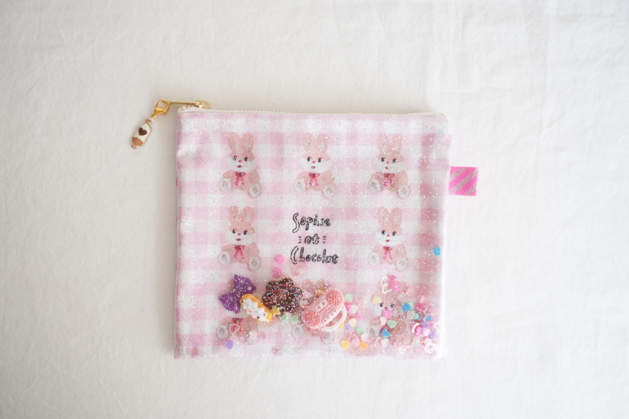 Sophie et Chocolat☆Tinyシェイクポーチ/Yeees!Bunny x Pink