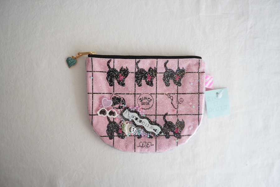 Sophie et Chocolat☆Semicircle pouch/Black Cat