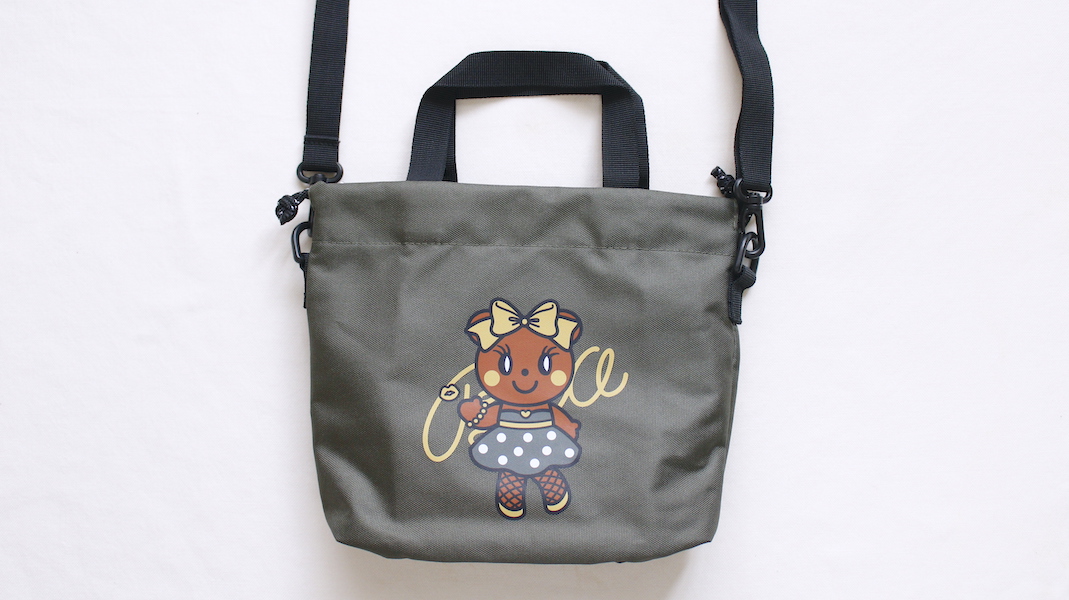 GT☆巾着型ショルダーバッグ☆Bea x カーキ