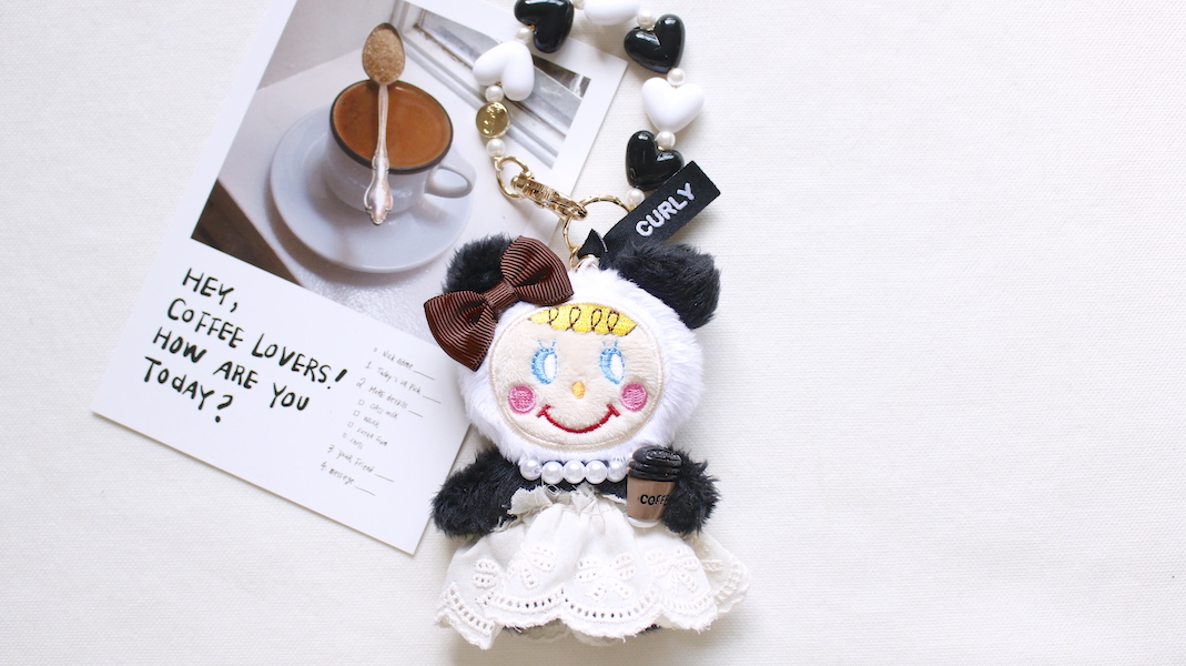 着ぐるみマスコットチャーム☆パンダいちごちゃん x コーヒー