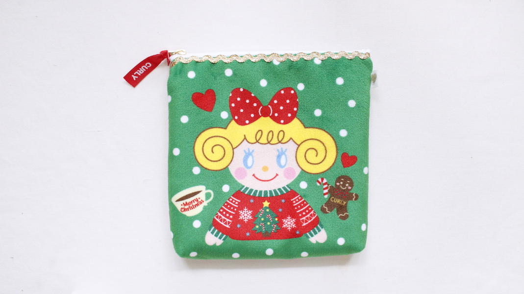 スクエアプリントポーチ☆いちごちゃん x セーター