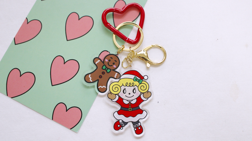 アクリルキーチャーム☆サンタいちごちゃん x ジンジャーマン