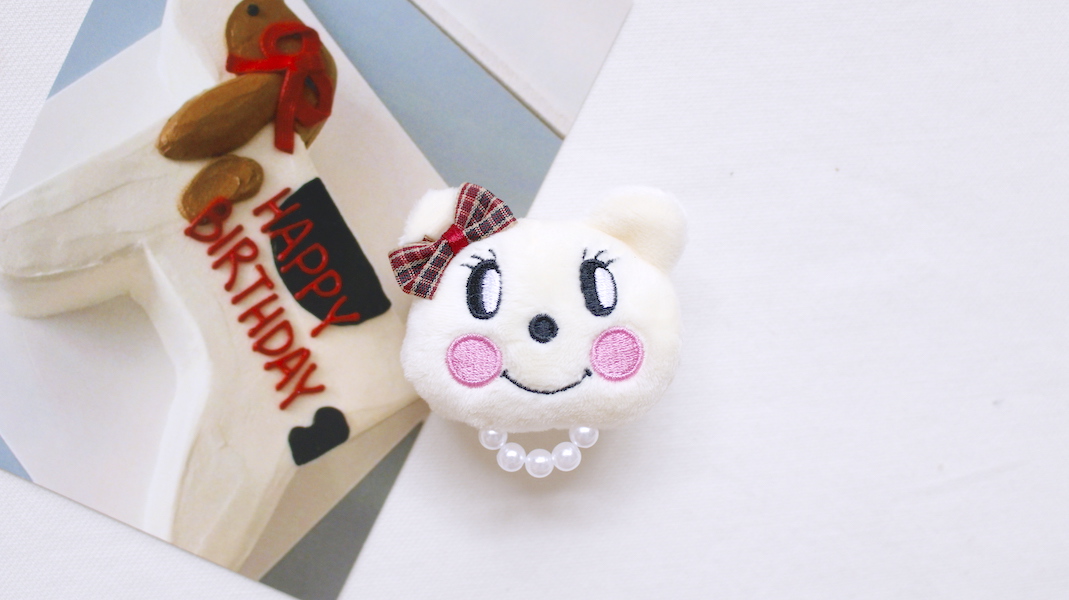 マスコットブローチ☆マフィン x チェック(A)