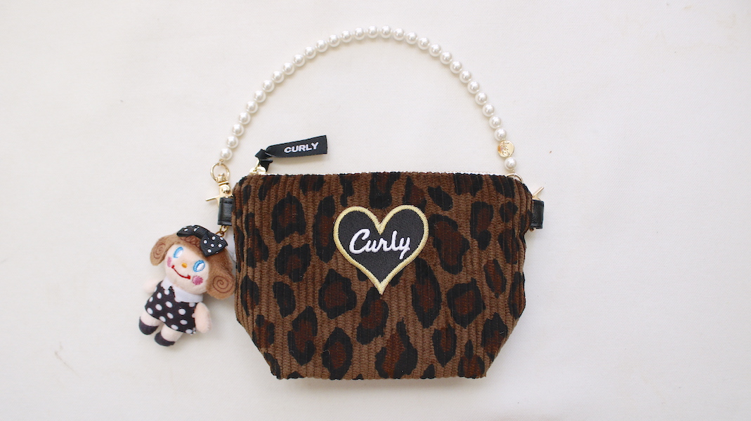 マスコット付きハンドルポーチ☆miniいちごちゃん x レオパード