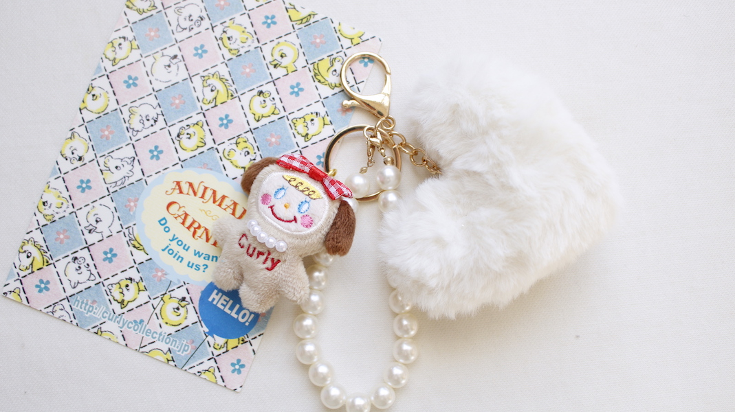 マスコットチャーム☆ドッグいちごちゃん(リボン) x ホワイトハート