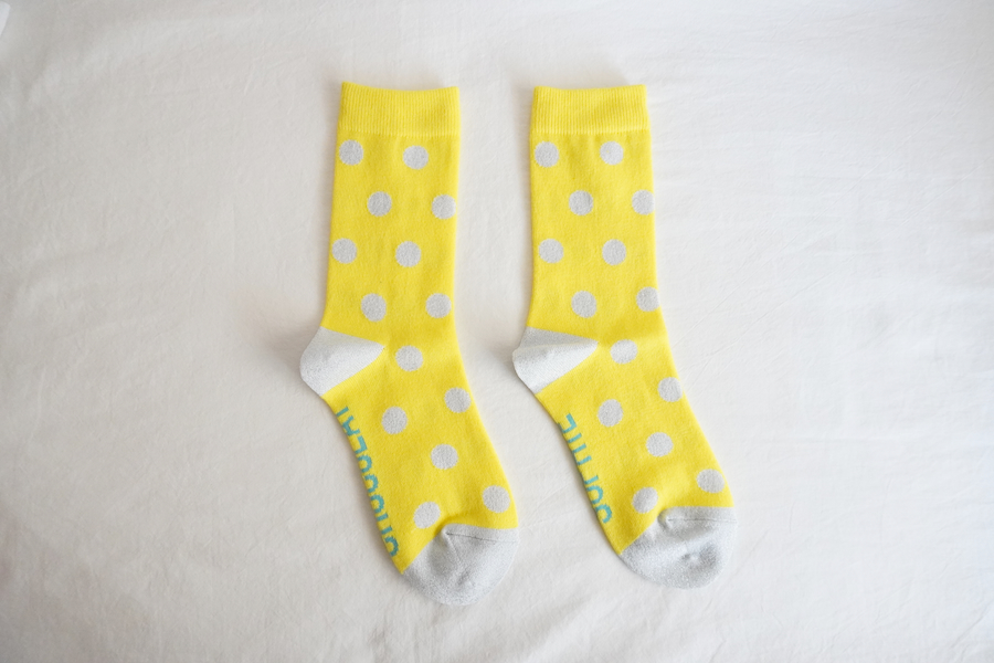 Sophie et Chocolat☆Dots Socks/Yellow