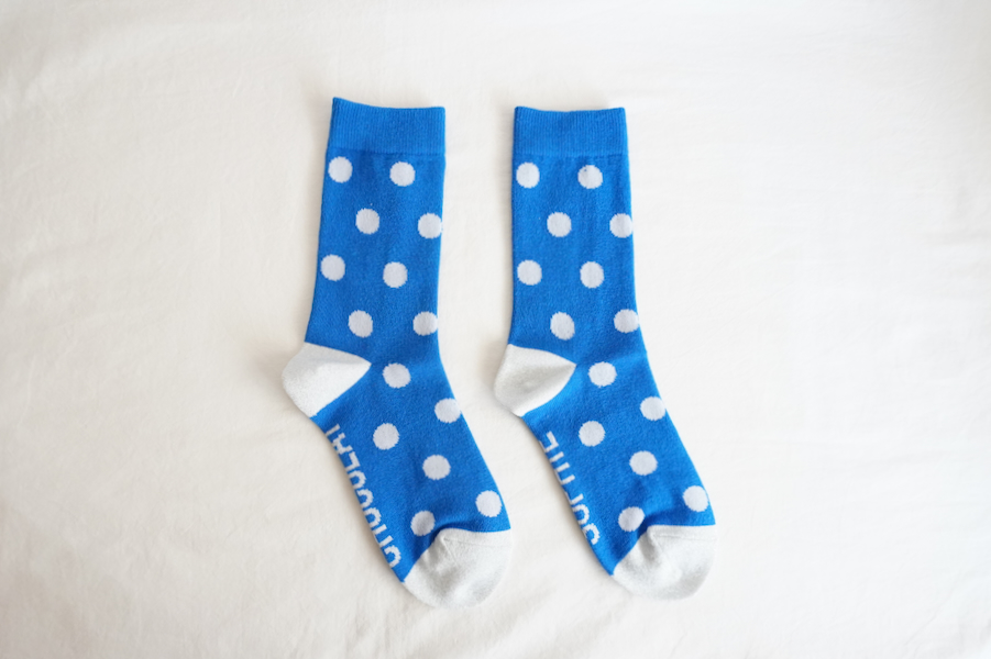 Sophie et Chocolat☆Dots Socks/Blue