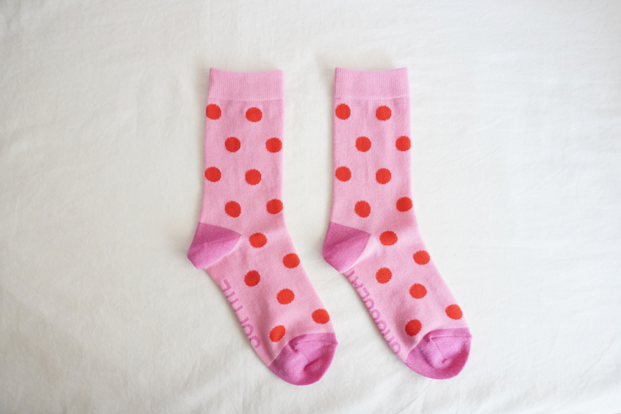 Sophie et Chocolat☆Dots Socks/Pink