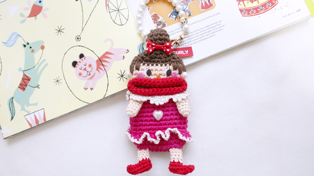 ぱくぱくエヴィちゃんニットポーチ