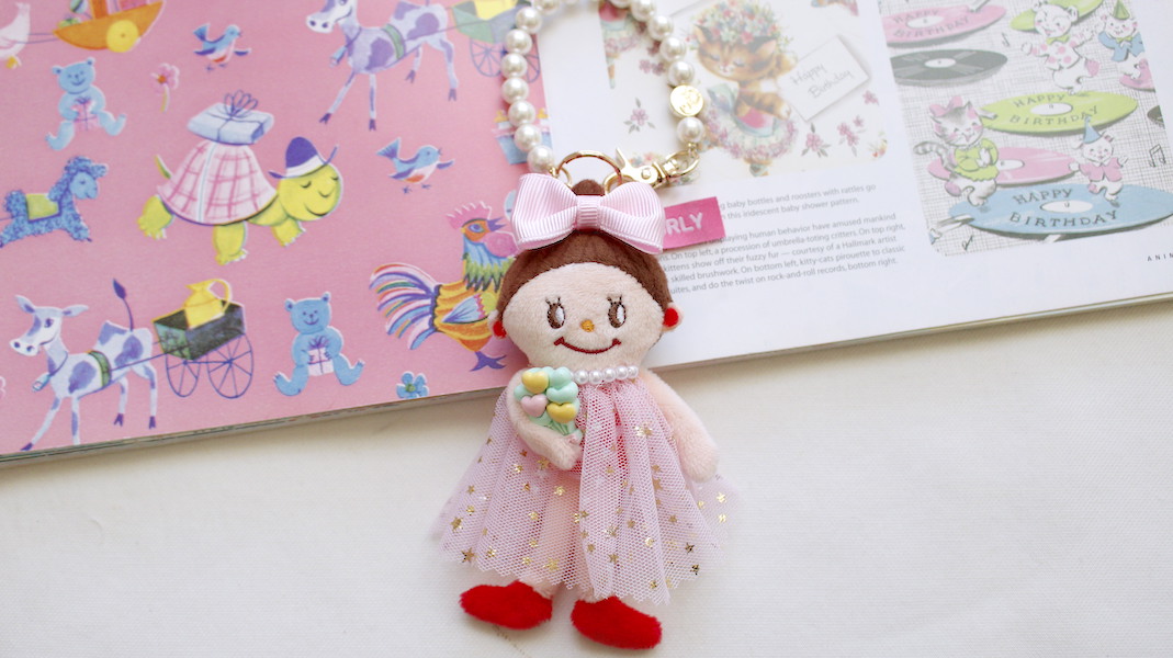 マスコットチャーム☆エヴィ x バルーン(ミント＆ピンク)