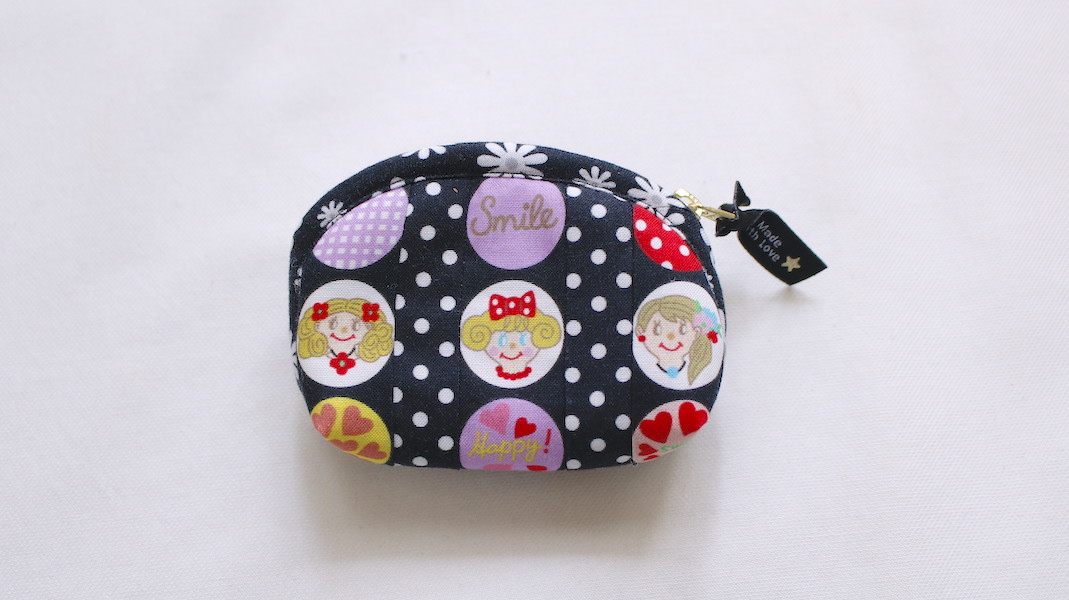 パッチワークラウンドミニポーチ☆スポットライト