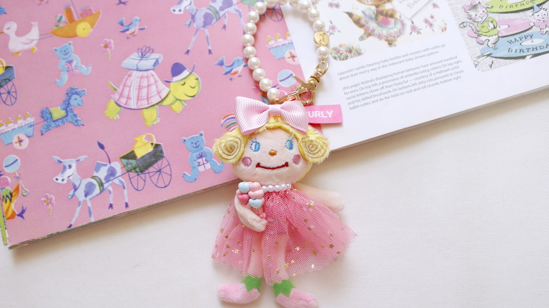 マスコットチャーム☆いちごちゃん x バルーン(ブルー＆ピンク)