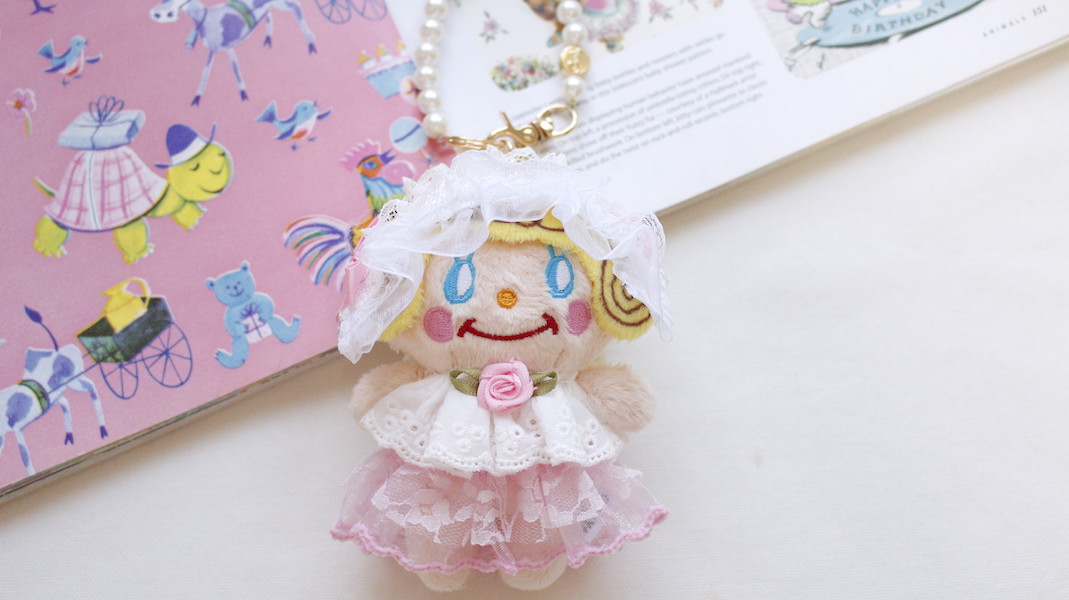 いちごちゃんぬいぐるみチャーム☆ヘッドドレス x ピンク