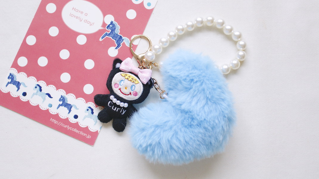 マスコットチャーム☆キャットいちごちゃん(リボン) x ブルーハート