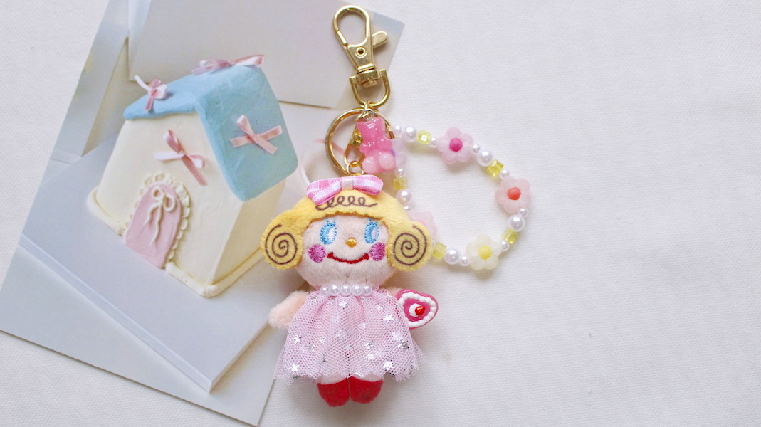 ミニマスコットチャーム☆miniいちごちゃん(リボン:ピンク)/ベア